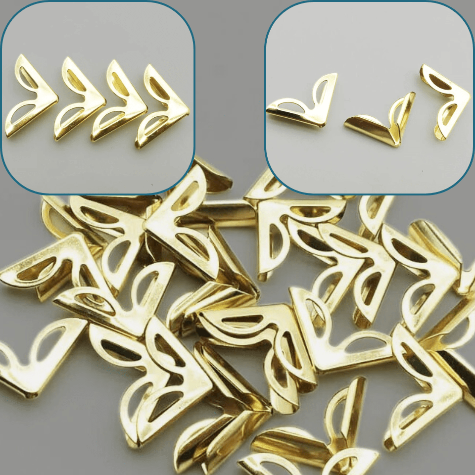 10 pcs Metal Book Corners For Photo Albums Menus Folders - Image 2