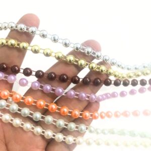 1 Yard Half Pearl Lace 6mm 7 variations pearl beads lace