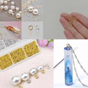 10 Pcs Screw Loops size of golden and steel silver 4 mm