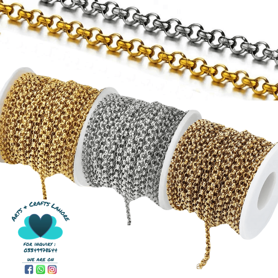 Thick metal chains Ring size 3 mm per yard - Image 4