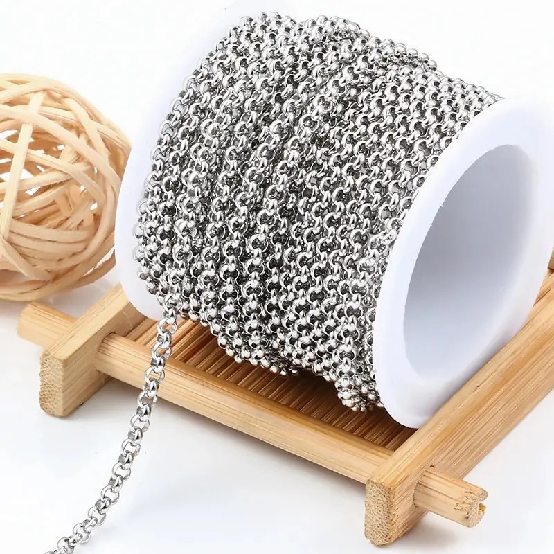 Thick metal chains Ring size 3 mm per yard - Image 5