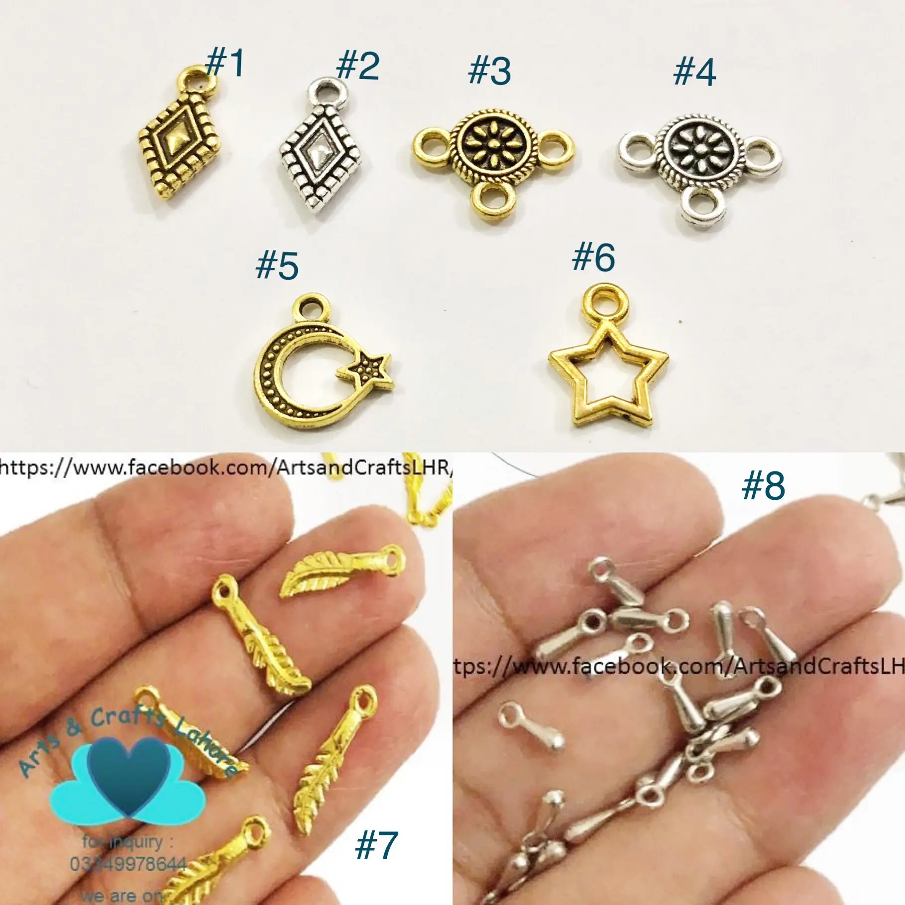 Tiny Metal Charms for Bracelets Baby Jewellery Charms
